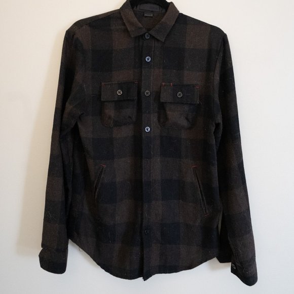 Comune Wool Flannel Button Up Shirt - Picture 1 of 2